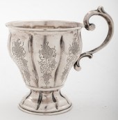 PERUVIAN ENGRAVED SILVER CUP,