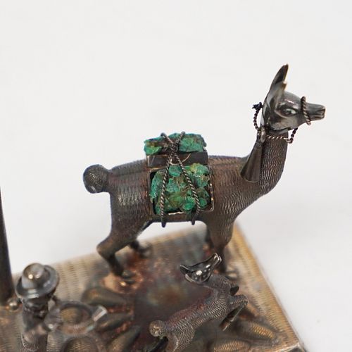 PERUVIAN FIGURAL SILVER SALT &