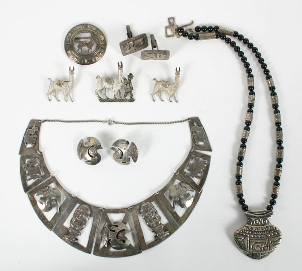 Peruvian jewelry, mostly sterling