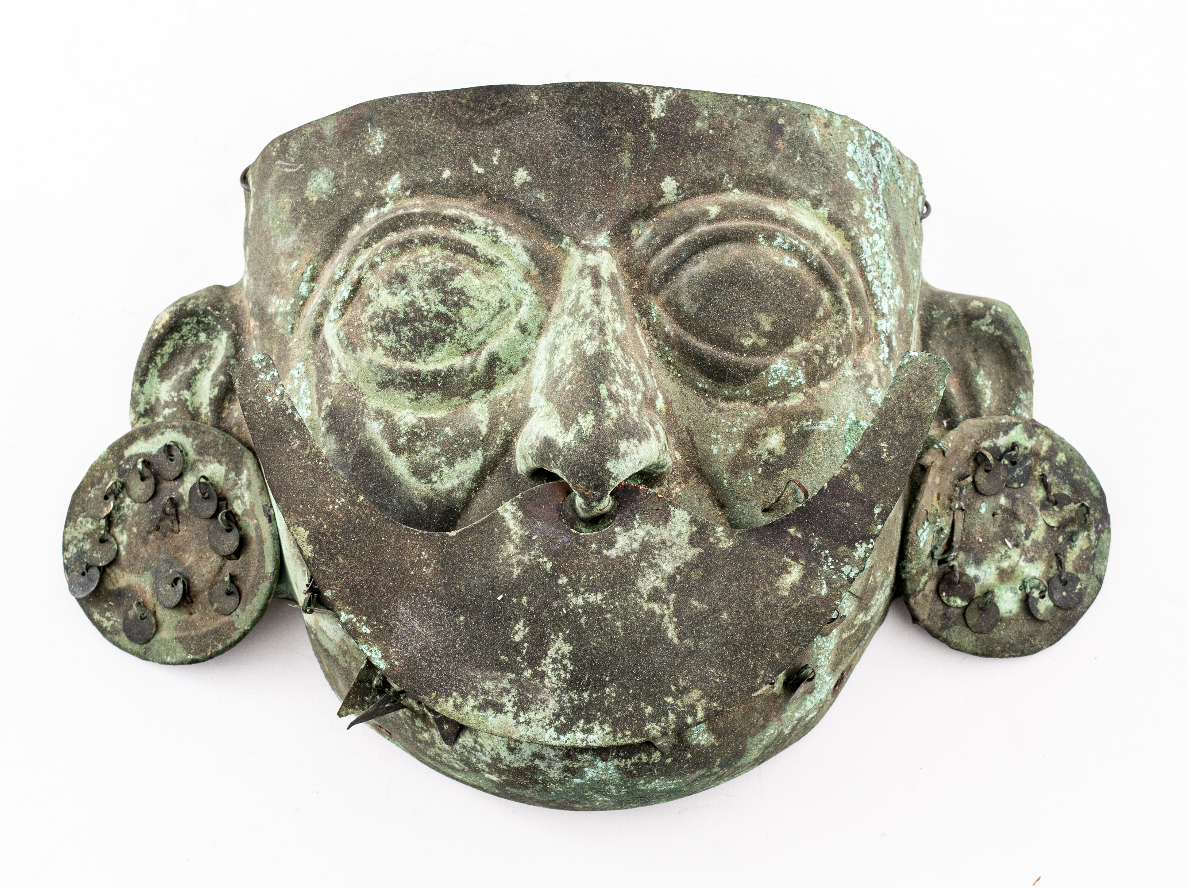 PERUVIAN MOCHE COPPER MASK WITH