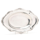 PERUVIAN SILVER BREAD TRAY BY
