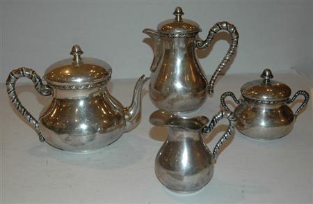 Peruvian Silver Four-Piece Coffee