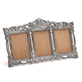 PERUVIAN SILVER TRIPTYCH PICTU