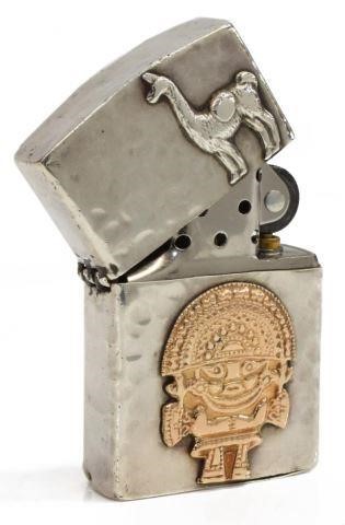 PERUVIAN STERLING & 18KT GOLD