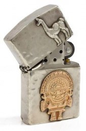 PERUVIAN STERLING & 18KT GOLD