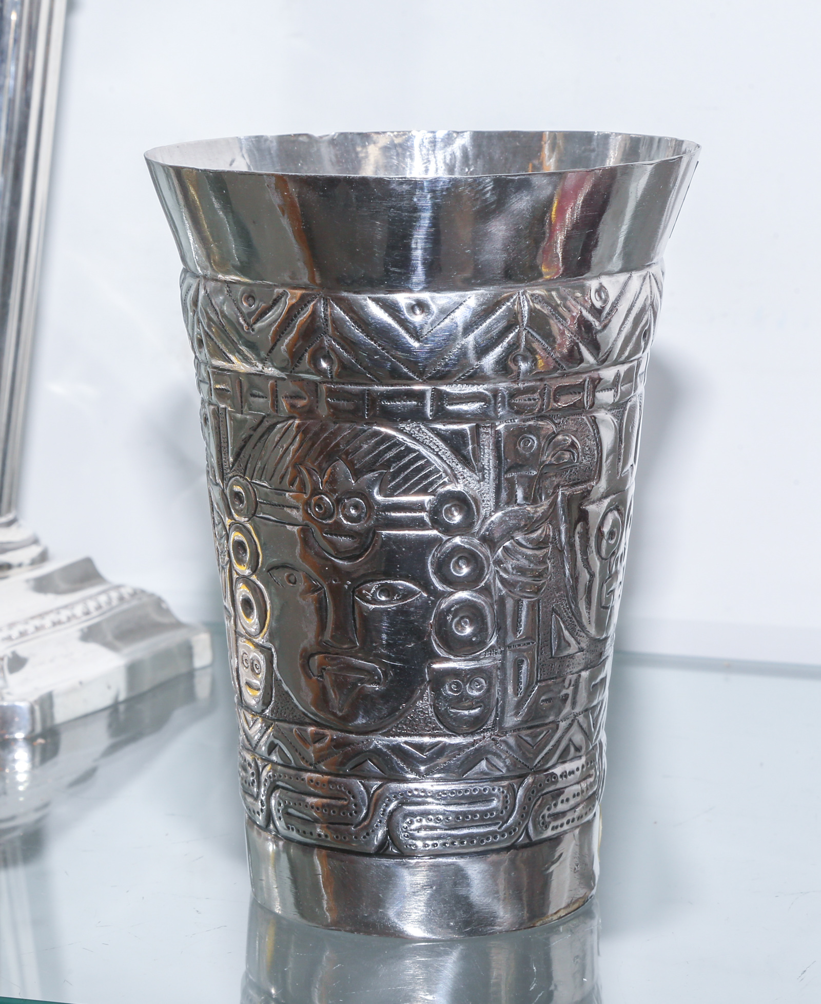 PERUVIAN STERLING VASE With
