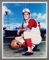 PETE ROSE SIGNED PHOTOGRAPH8x1