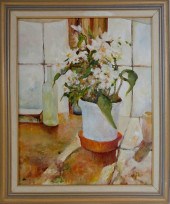 PETER GUARINO OIL ON CANVAS "P