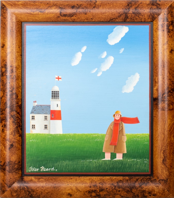 PETER HEARD "LADY WALKING" OIL ON