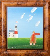 PETER HEARD "LADY WALKING" OIL
