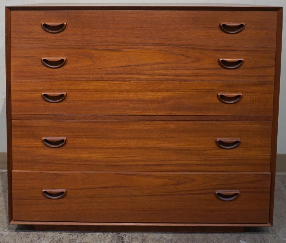 PETER HVIDT DANISH TEAK FIVE-DRAWER
