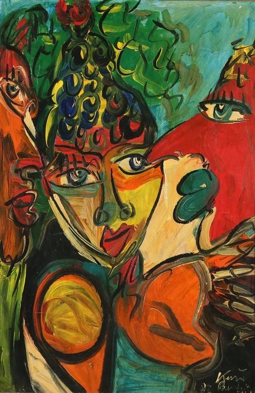 PETER KEIL OIL ON BOARD HAPPY