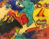 PETER KEIL OIL ON CANVAS CLOWN
