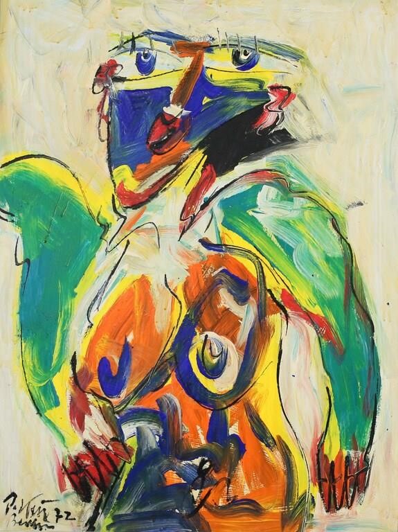 PETER KEIL OIL ON MASONITE NUDE