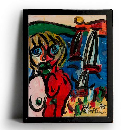 PETER KEIL OIL ON POSTER BOARD