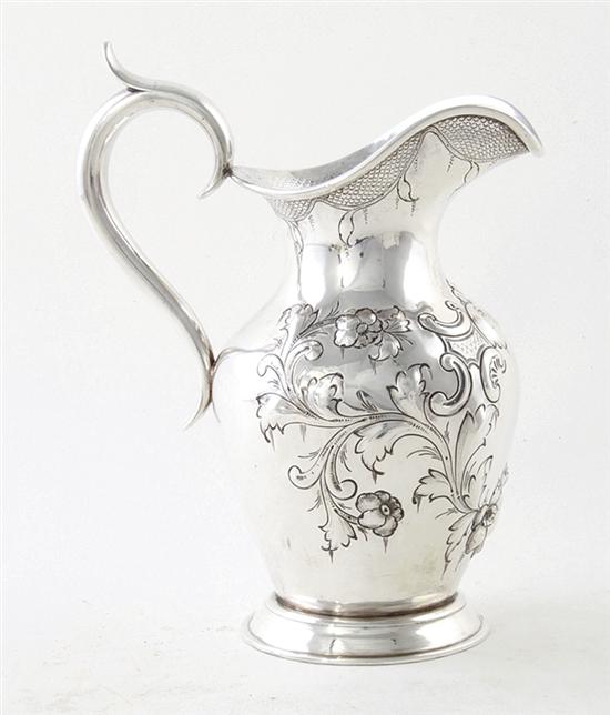 Peter L. Krider coin silver pitcher