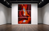 PETER LIK B.1959 CANYON TRIPTY