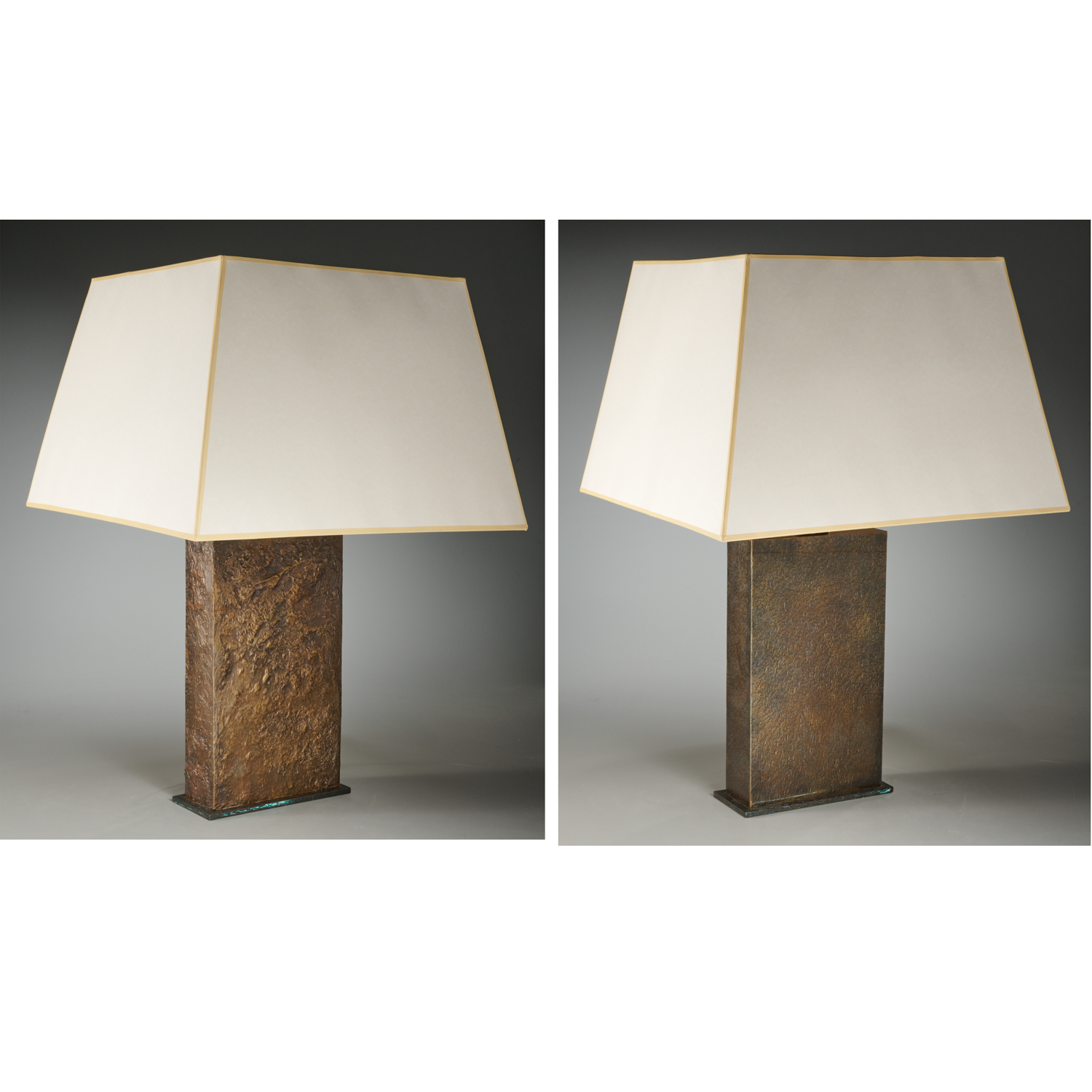 PETER MARINO, PAIR CUSTOM BRONZE