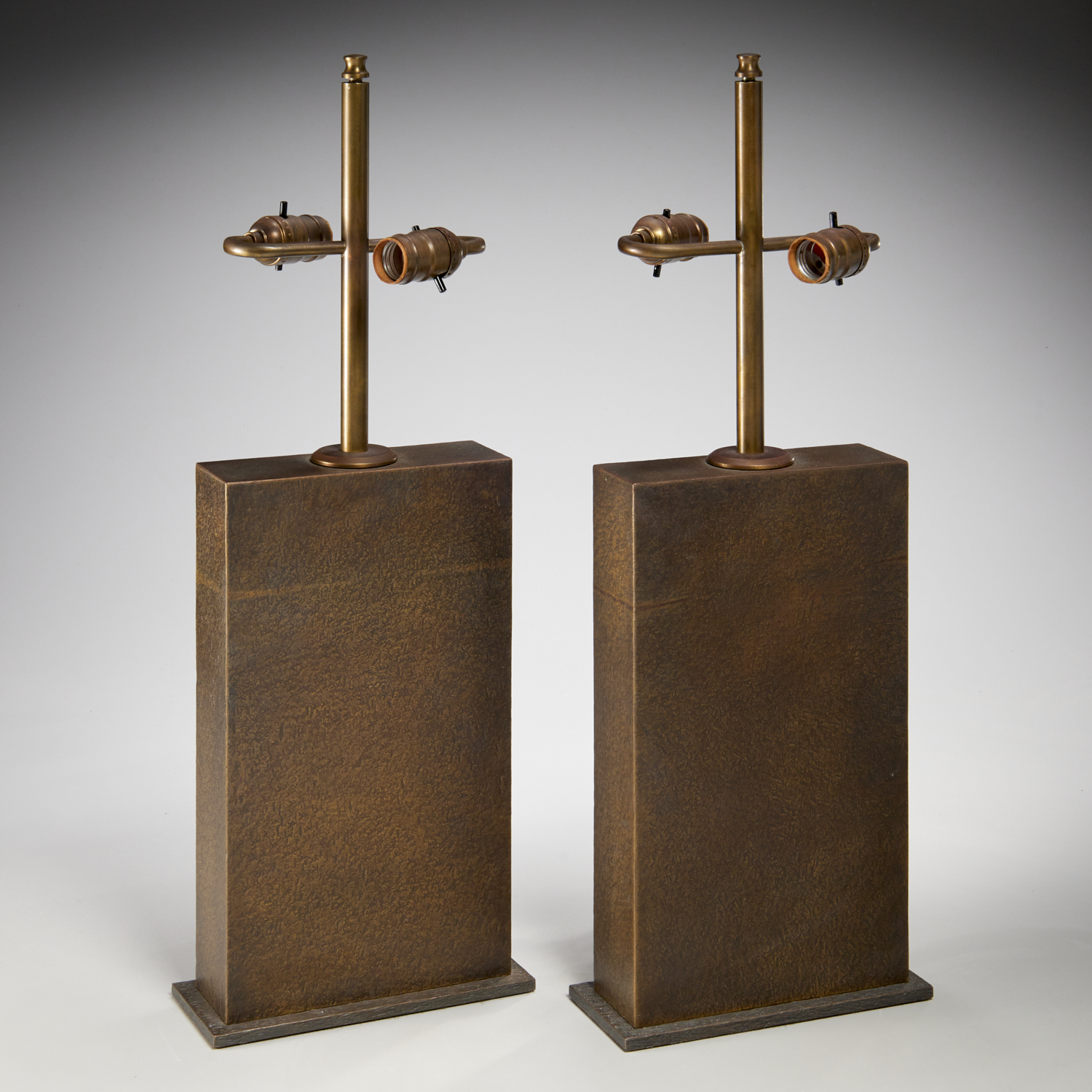 PETER MARINO, PAIR CUSTOM BRONZE
