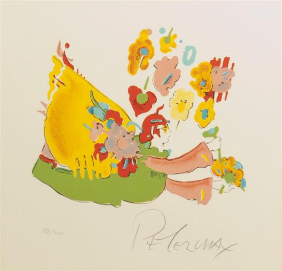 Peter Max (American b. 1937) Flower