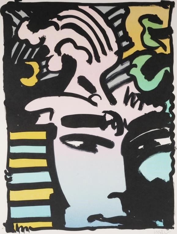 PETER MAX AZTEC MAN LITHOGRAPHPeter
