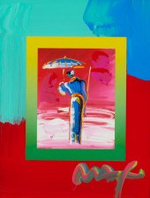 PETER MAX (B.1937), "UMBRELLA