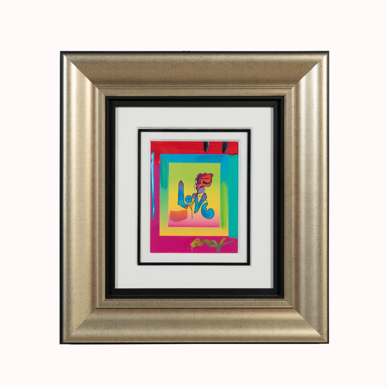 PETER MAX MIXED MEDIA "LOVE ON