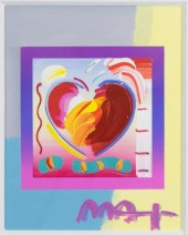 PETER MAX MIXED MEDIA ON PAPER