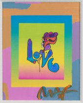 PETER MAX MIXED MEDIA ON PAPER