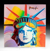 PETER MAX MIXED MEDIA PAINTING
