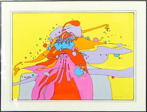 PETER MAX PSYCHEDELIC HAND SIGNED