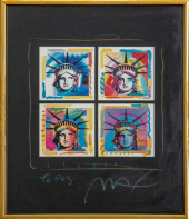 PETER MAX &QUOT;LIBERTY HEADS&
