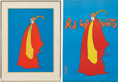 PETER MAX RJ GRUNTS SERIGRAPH &
