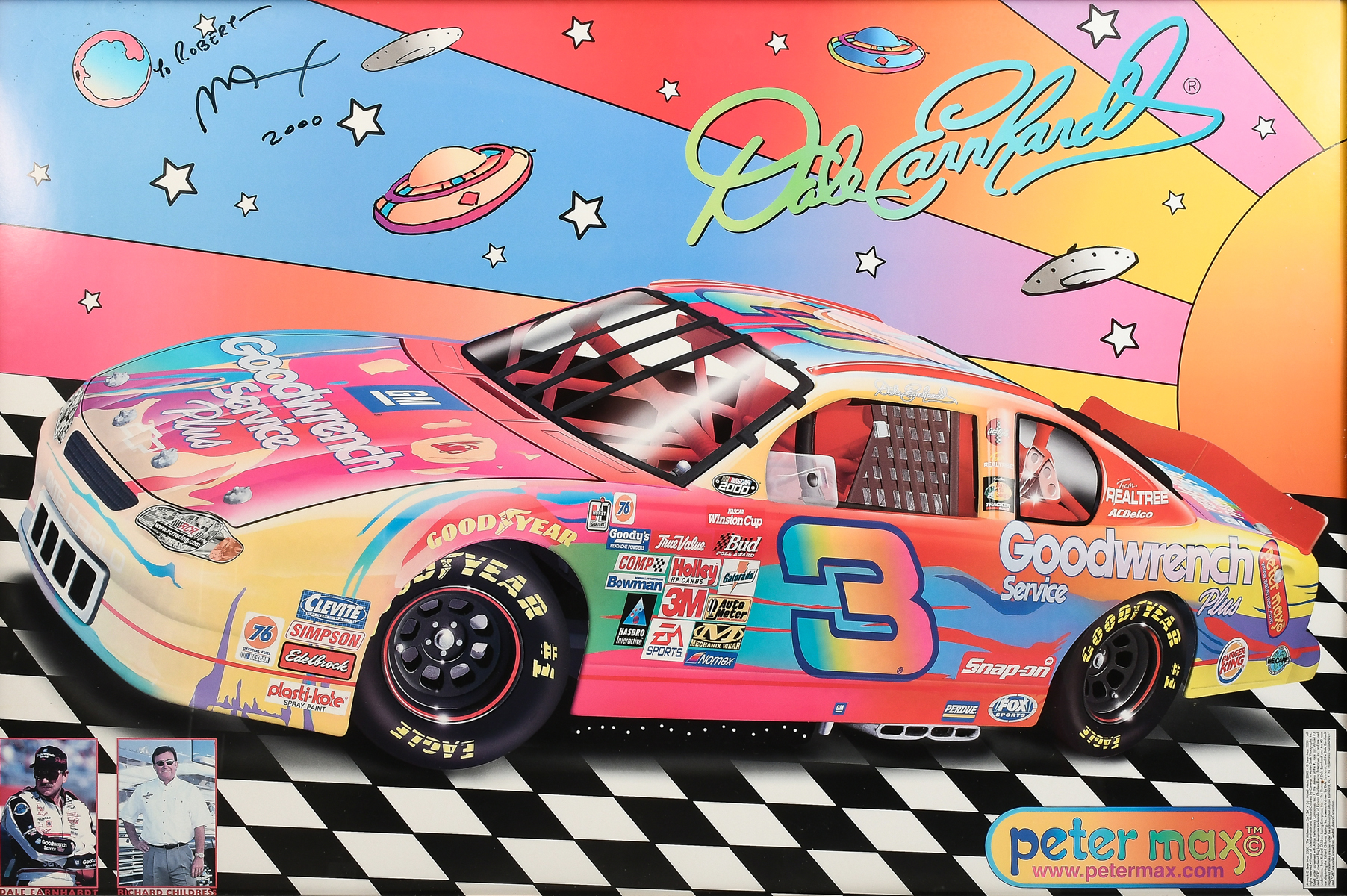 PETER MAX SIGNED DALE EARNHARDT