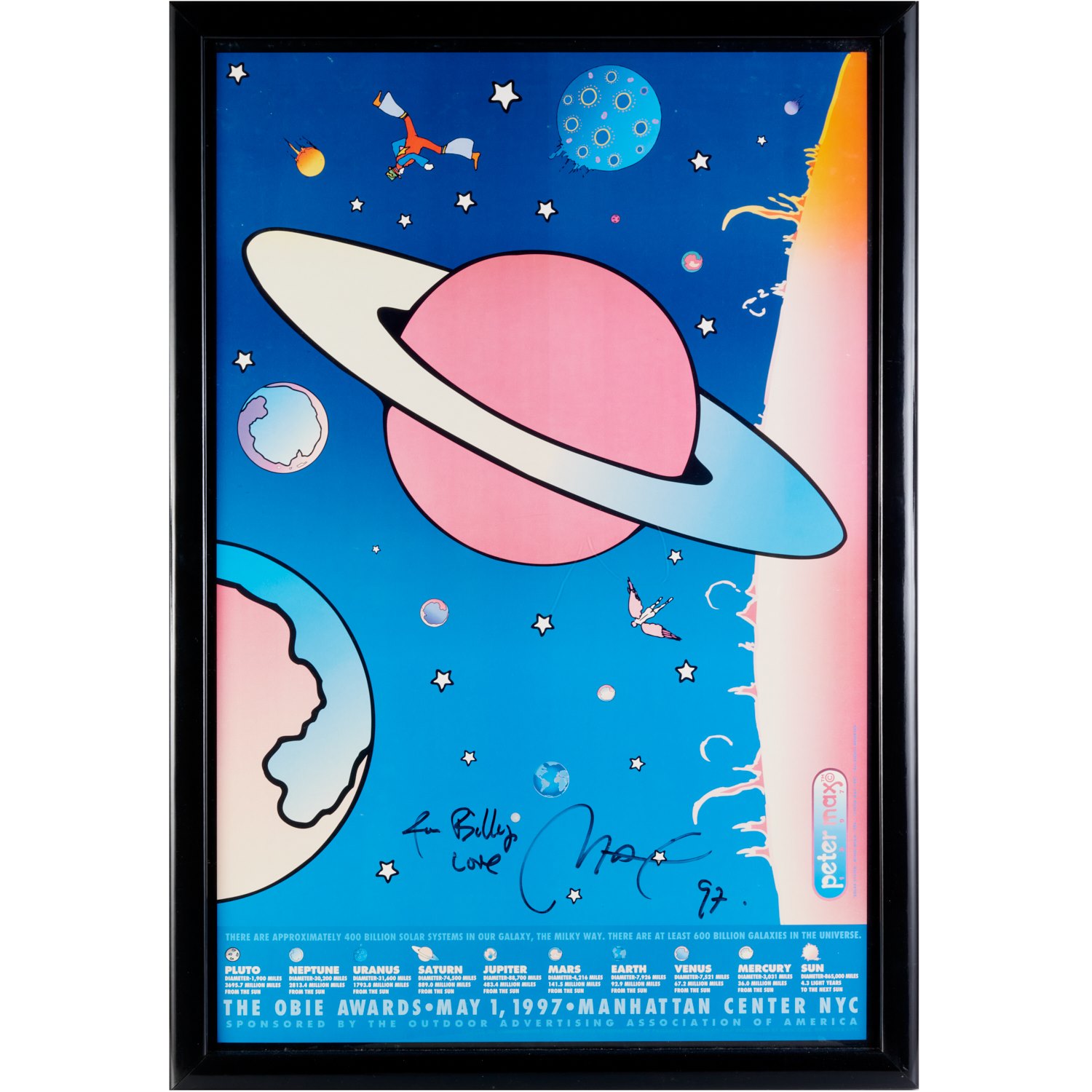 PETER MAX, SIGNED POSTER Peter