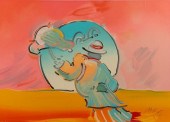 PETER MAX SIGNED SERIGRAPH, 'U