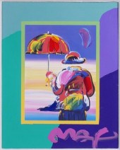 PETER MAX, UMBRELLA MAN MIXED