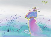 PETER MAX, WALKING IN REEDS #1