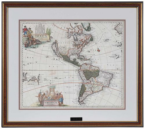 PETER SCHENK - MAP OF NORTH AND