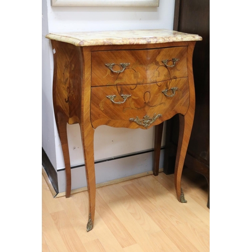 Petit French marble topped Louis XV