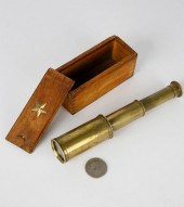 PETITE 2-DRAW BRASS SPYGLASS I