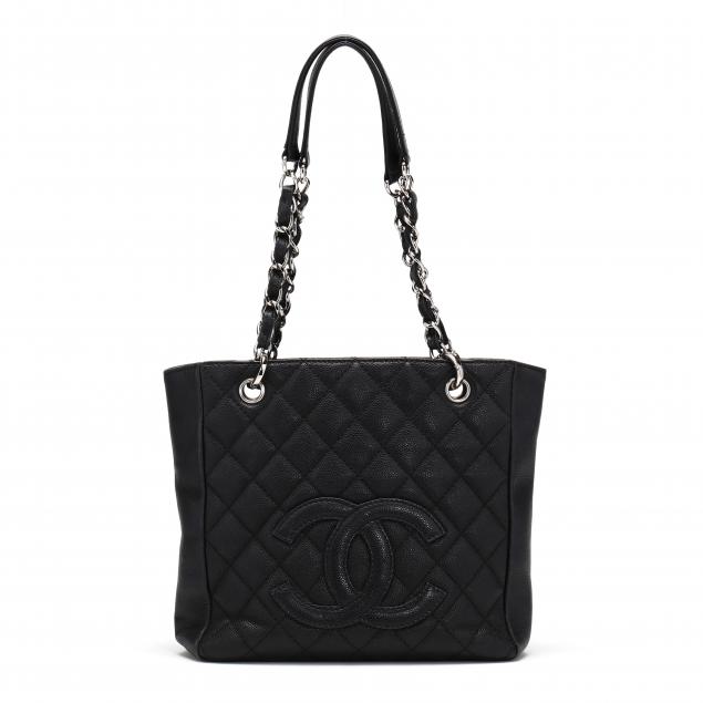PETITE BLACK SHOPPING TOTE,