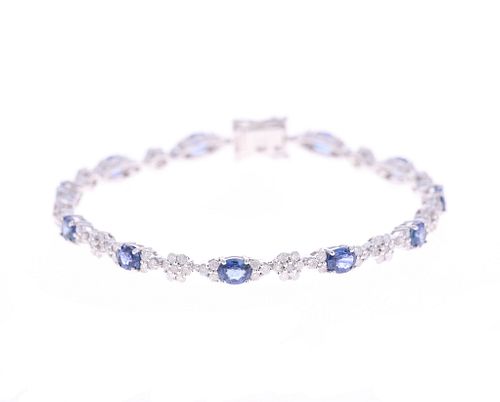 PETITE BLUE SAPPHIRE DIAMOND &