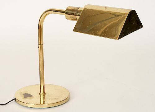 PETITE BRASS TABLE LAMP MANNER OF