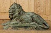 PETITE BRONZE RECUMBENT LION G