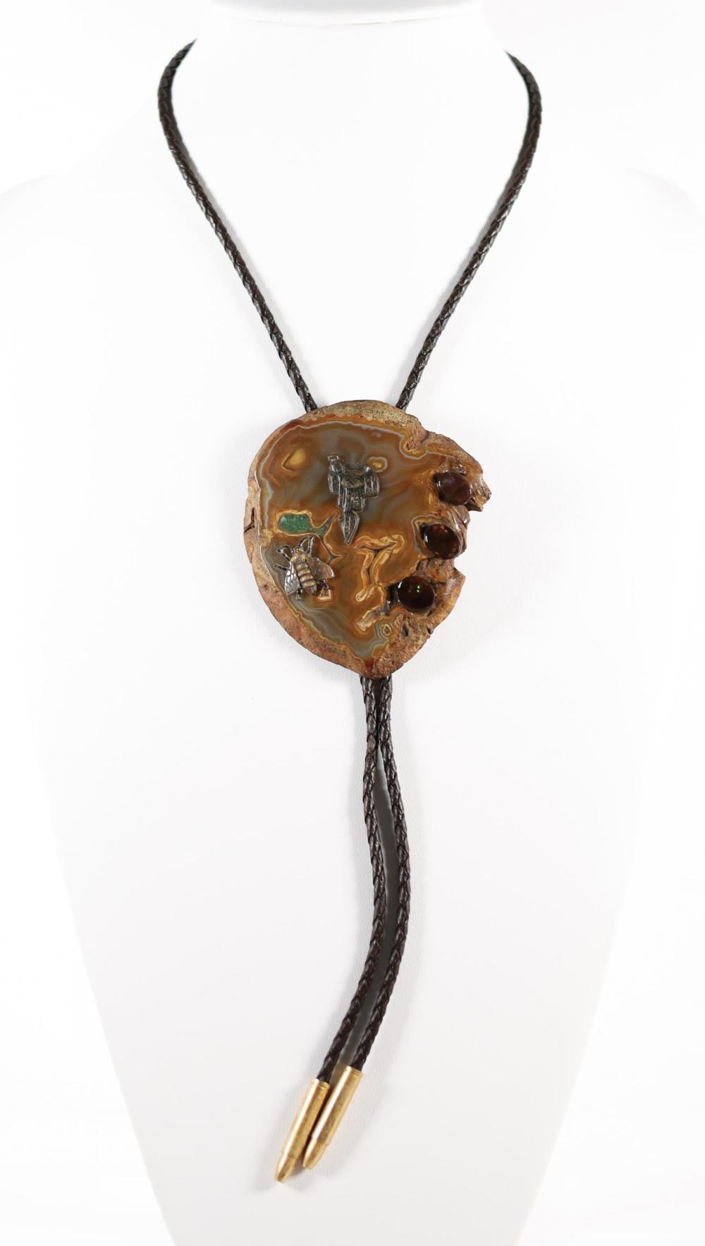 PETRIFIED WOOD BOLO TIEPetrified