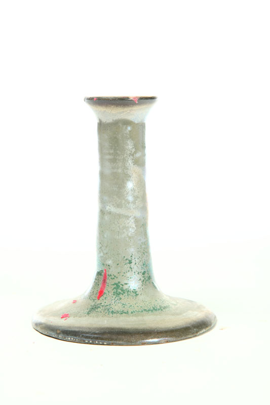 PEWABIC ART POTTERY CANDLESTICK. 