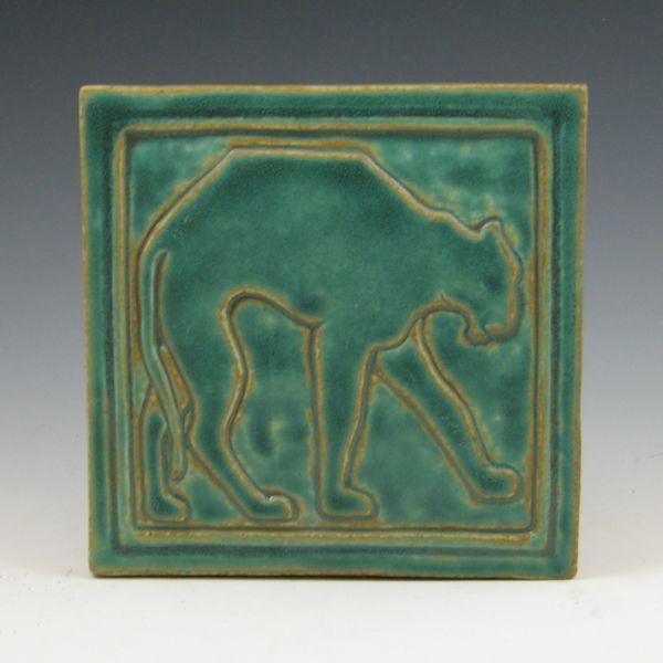 Pewabic Arts & Crafts tile of a