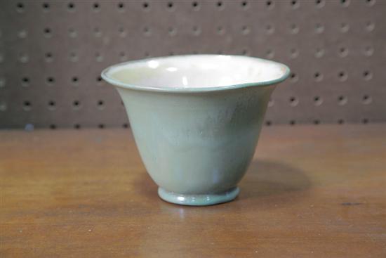 PEWABIC POTTERY BOWL. Green semi