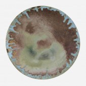 Pewabic Pottery. charger. irid